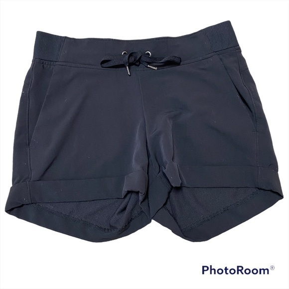 Athleta Black shorts with adjustable string waist - Picture 1 of 5